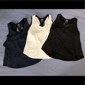 Set of 3! NorthFace tank with built in bra!